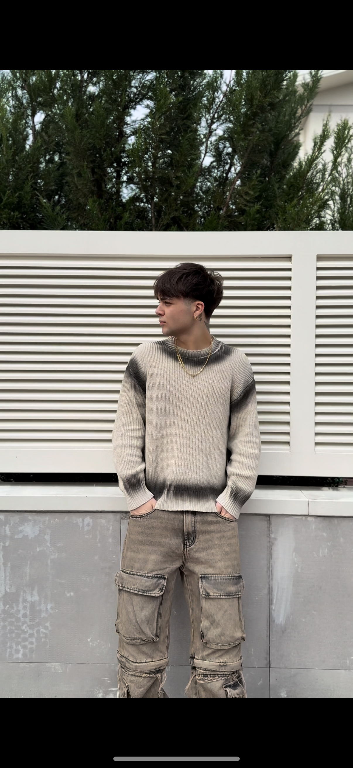 Maglione beige sfumato