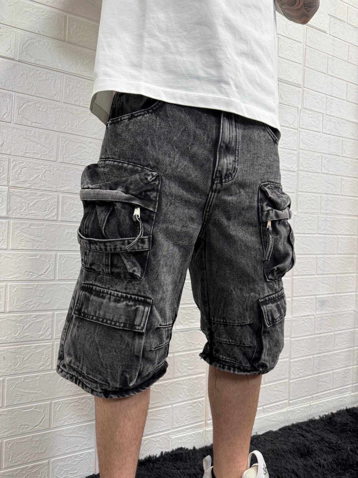 Jeans corto cargo
