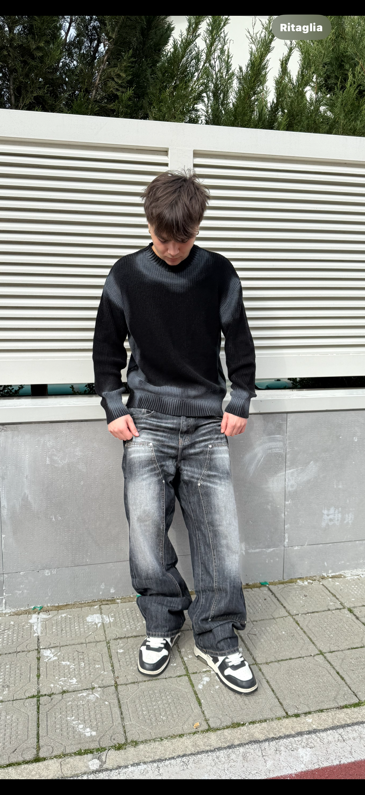Maglione black sfumato