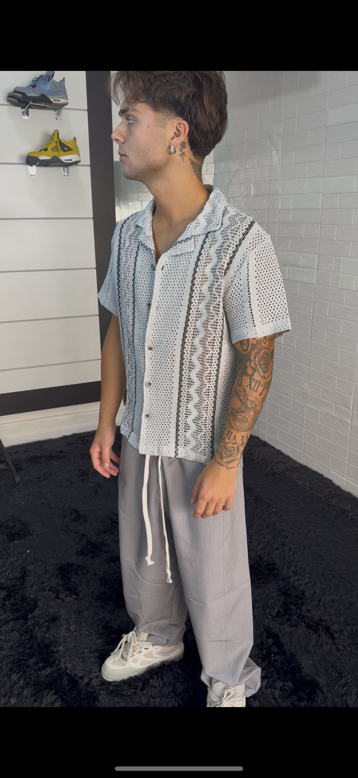 Pantalone relax grey