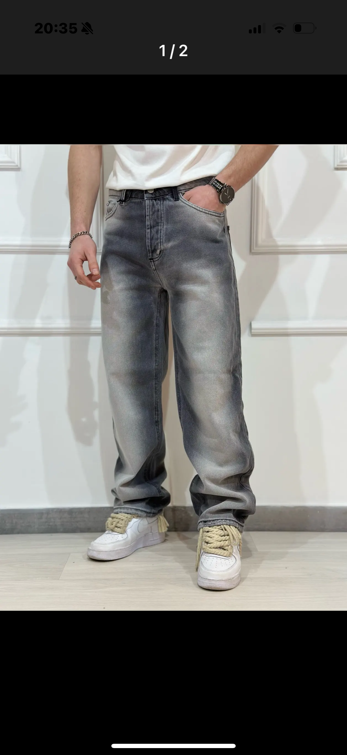 Jeans BAGGY grey sfumato