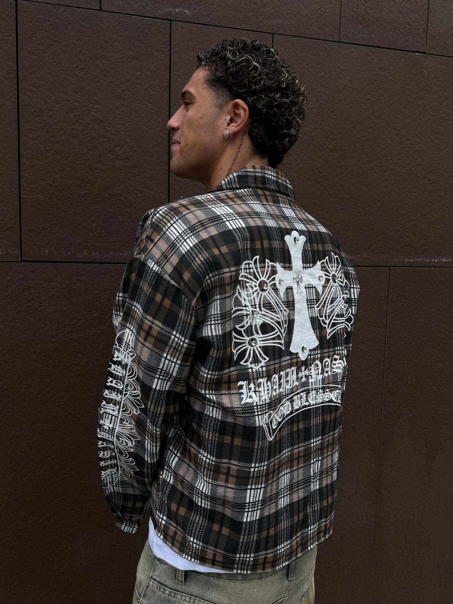 Sacred flannel 2.0( colorazione brown/white)