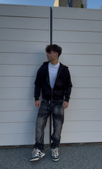FELPA BLACK CON ZIP