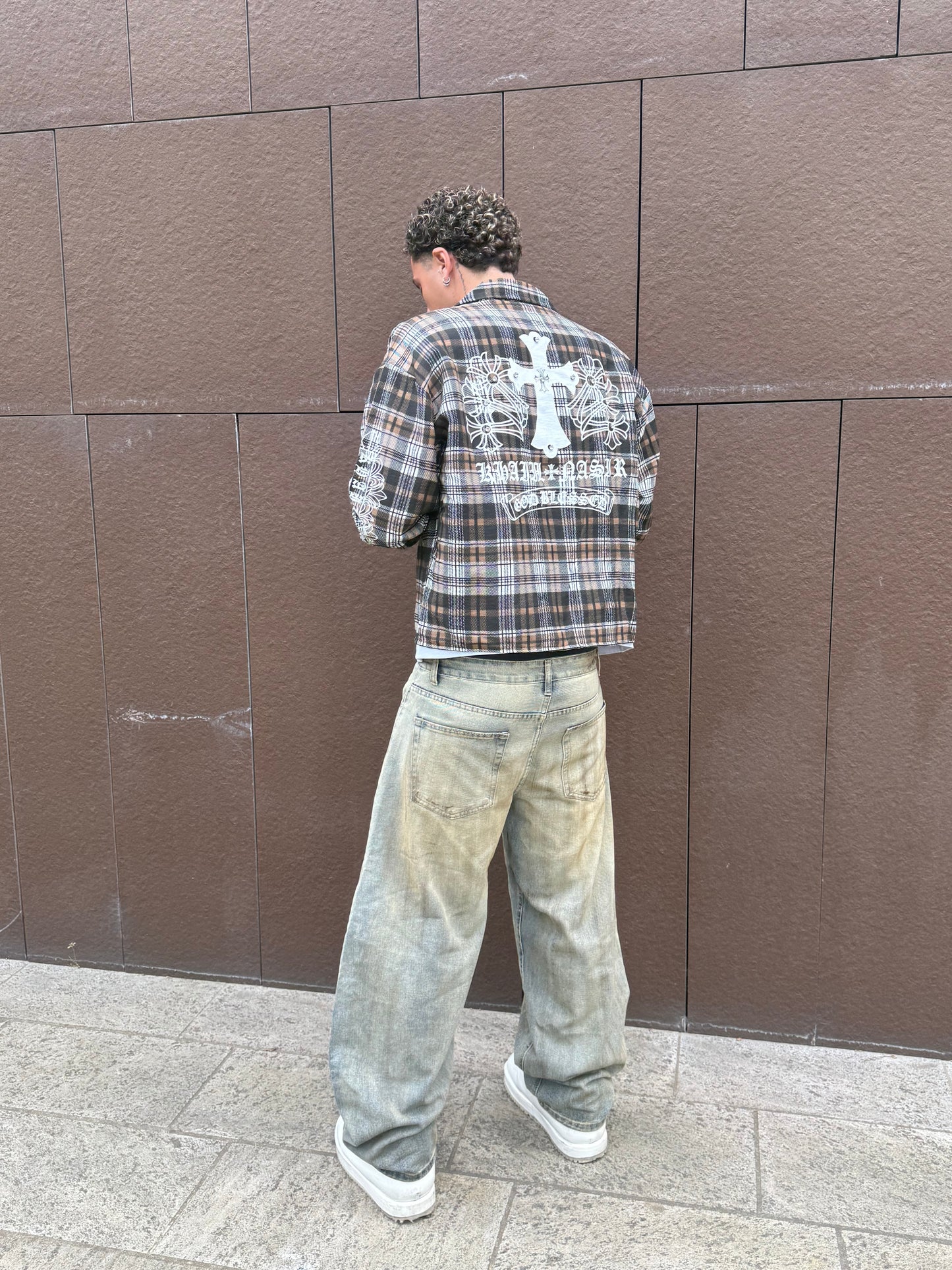 Sacred flannel 2.0( colorazione brown/white)