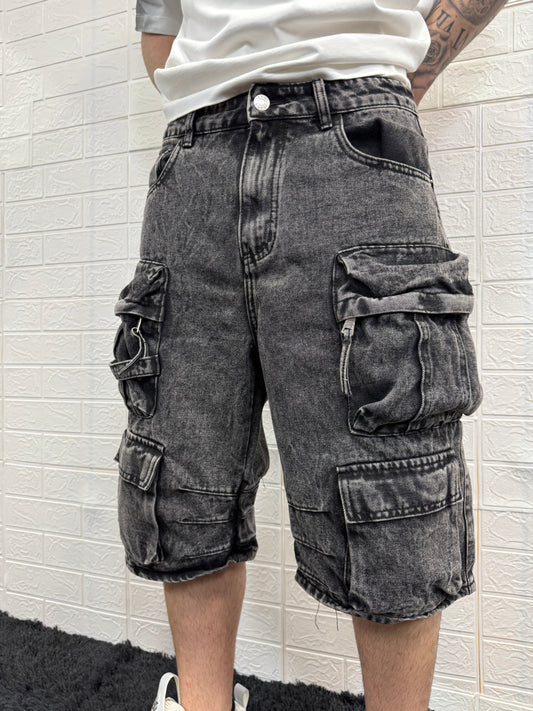 Jeans corto cargo