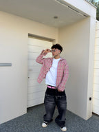 PINK static FLANNEL