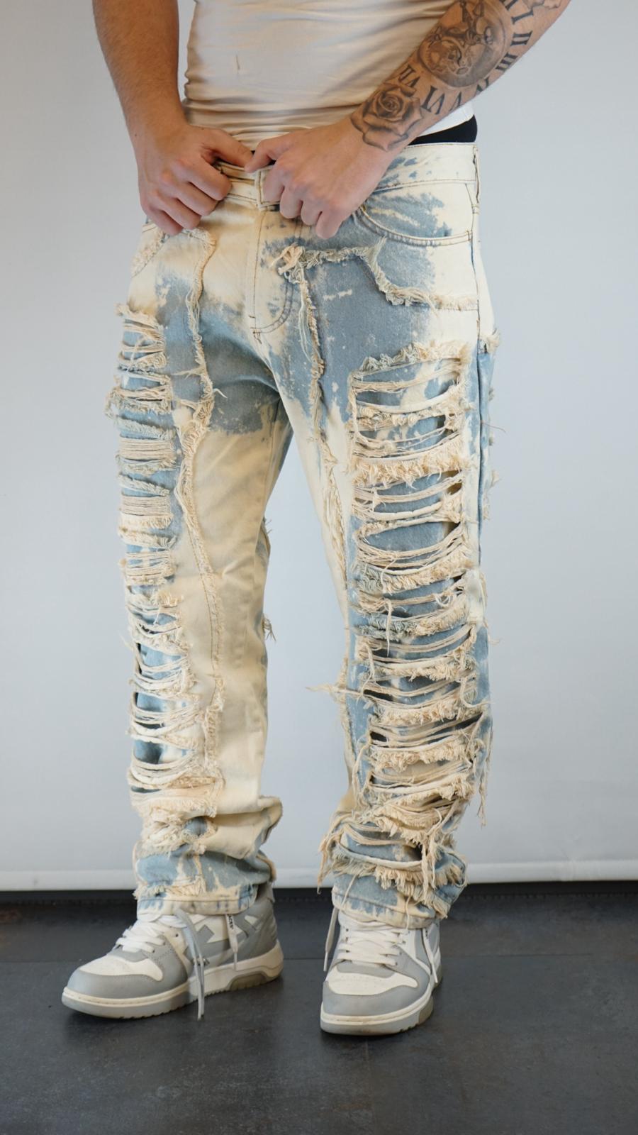 JEANS WHITE/BLUE