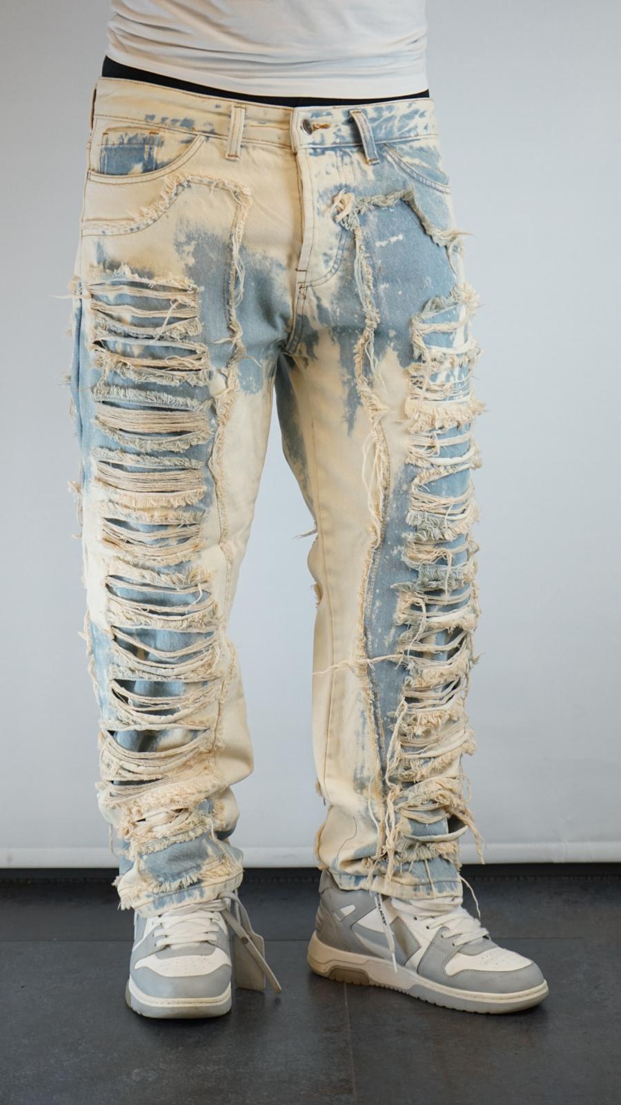 JEANS WHITE/BLUE